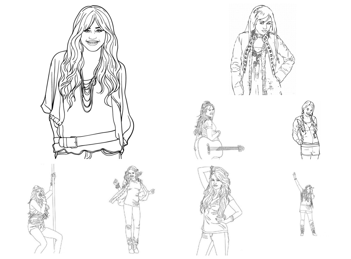 11 desenhos de Hannah Montana — Para colorir e imprimir 11 desenhos de Hannah Montana — Para colorir e imprimir