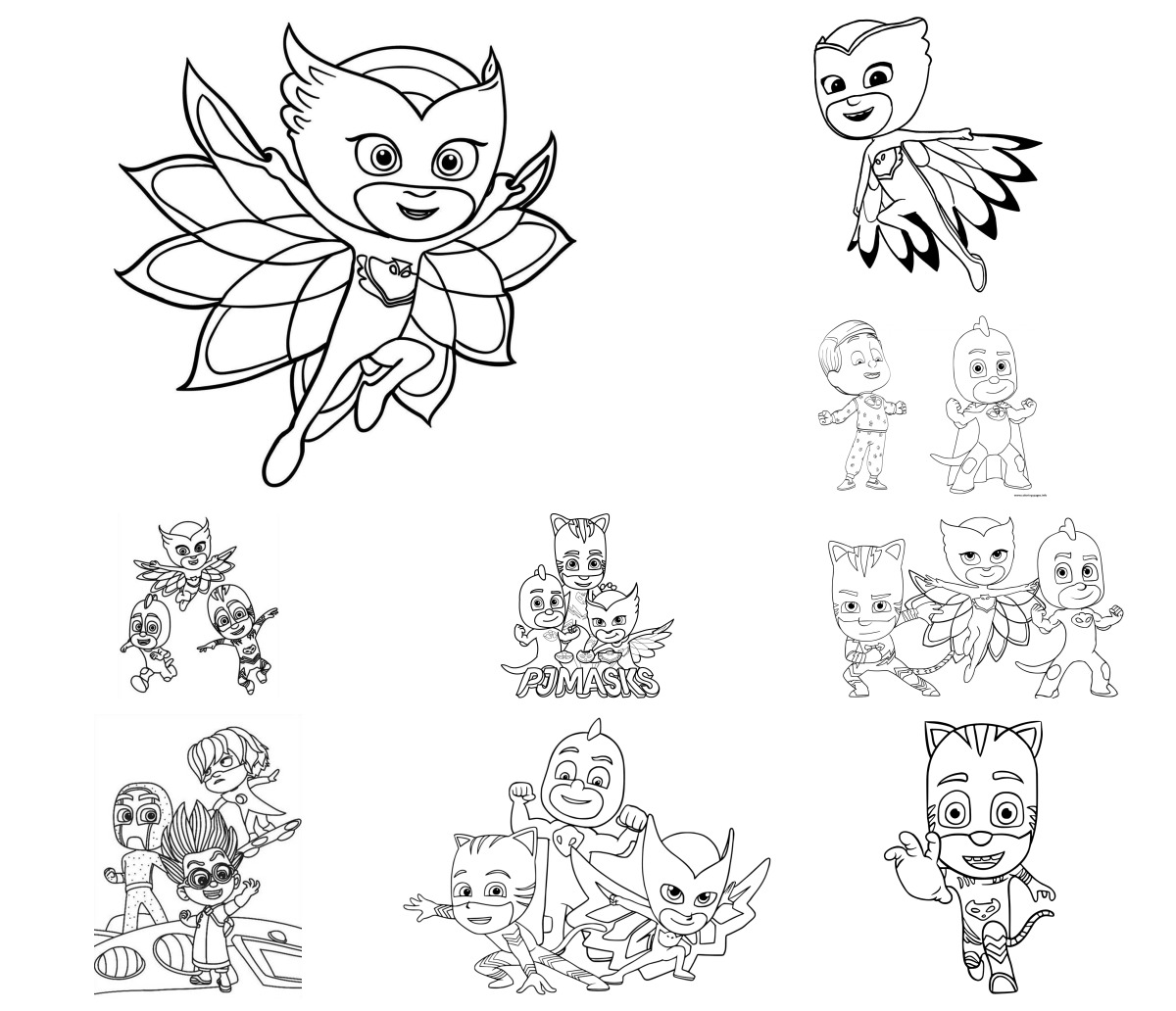 25 desenhos de PJ Masks — Para colorir e imprimir 25 desenhos de PJ Masks — Para colorir e imprimir
