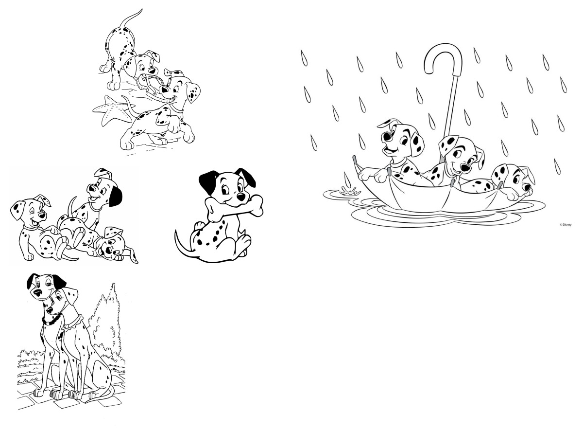 26 desenhos de 101 Dálmatas — Para colorir e imprimir 26 desenhos de 101 Dálmatas — Para colorir e imprimir