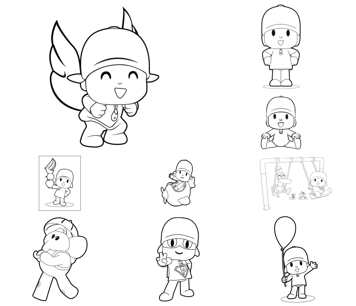 10 desenhos de Pocoyo — Para colorir e imprimir 10 desenhos de Pocoyo — Para colorir e imprimir