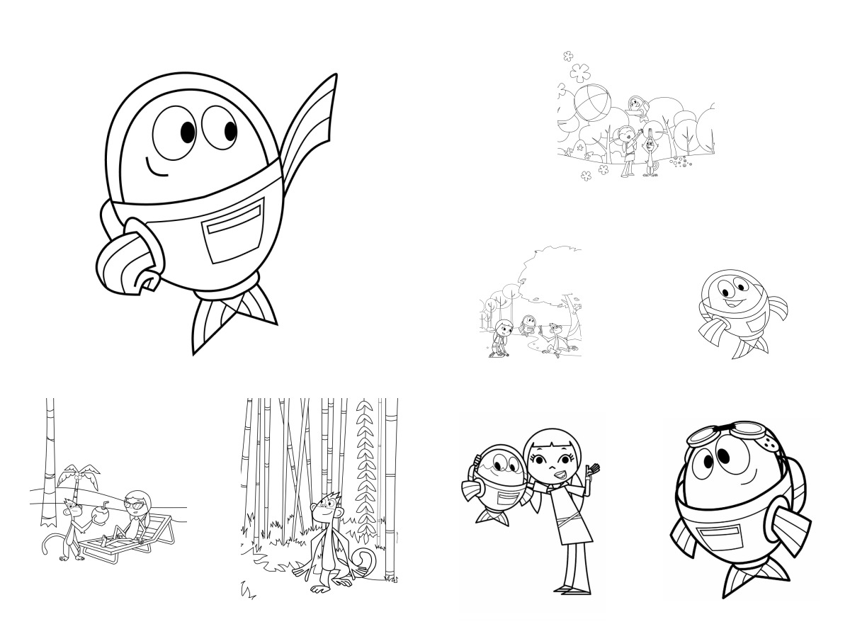 8 desenhos de Peixonauta — Para colorir e imprimir
