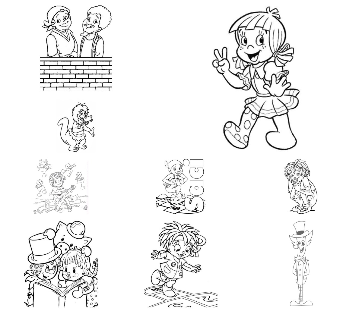 16 desenhos de Sítio do Picapau Amarelo — Para colorir e imprimir