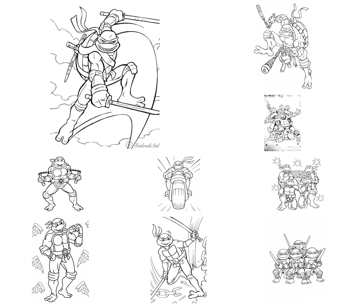 35 desenhos de Tartarugas Ninja — Para colorir e imprimir