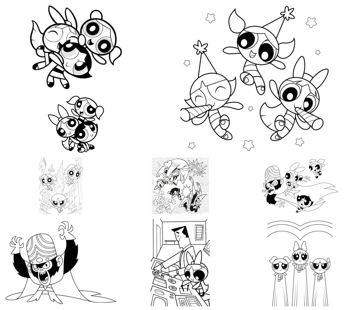 59 desenhos de As Meninas Superpoderosas — Para colorir e imprimir