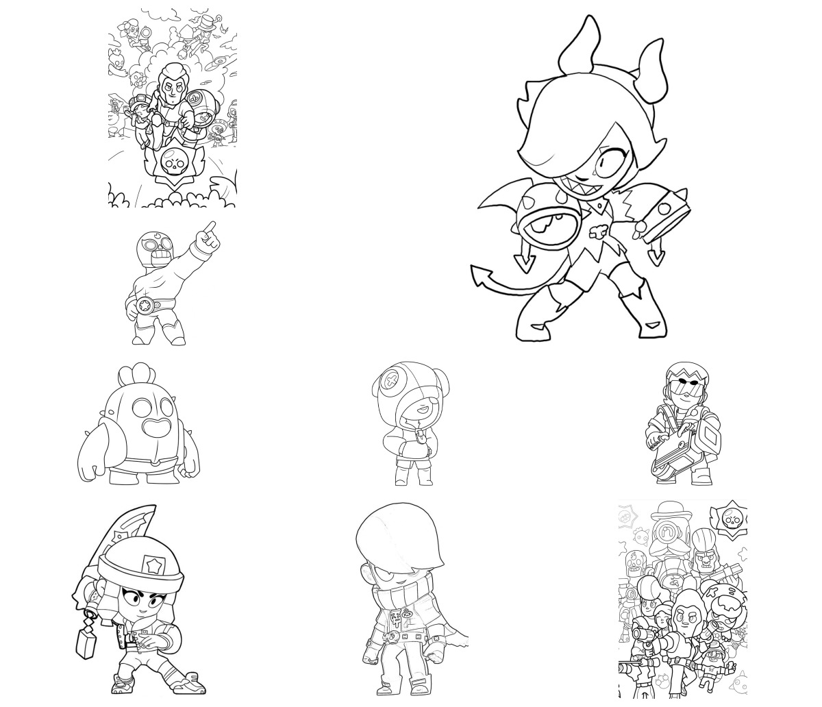 12 desenhos de Brawl Stars — Para colorir e imprimir