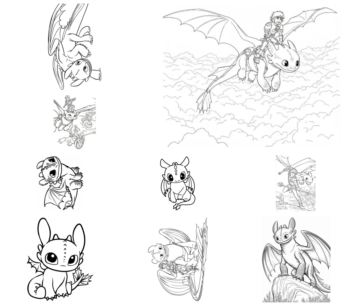20 desenhos de Como treinar seu dragão — Para colorir e imprimir 20 desenhos de Como treinar seu dragão — Para colorir e imprimir