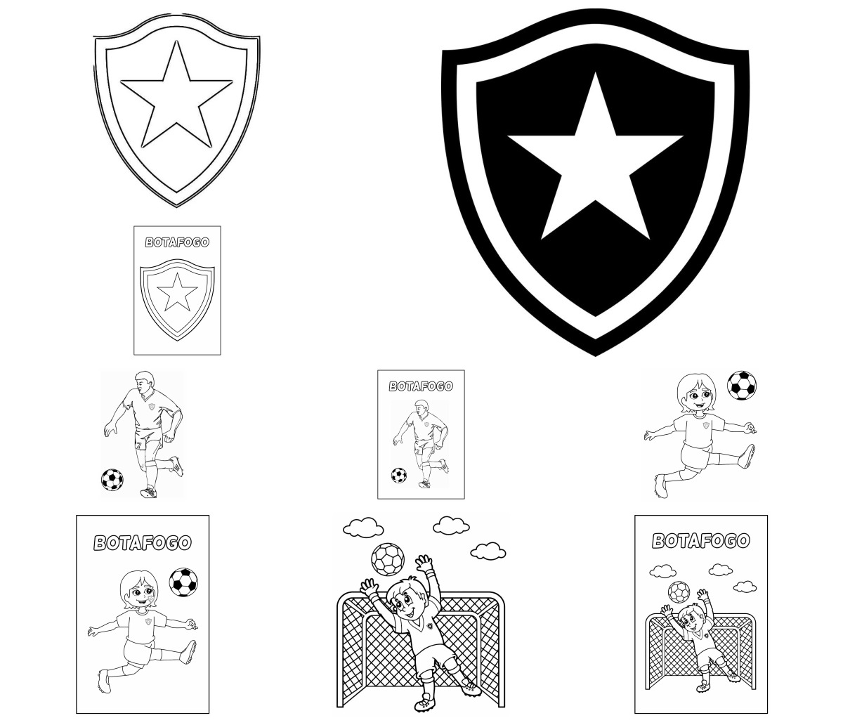 15 desenhos de Botafogo de Futebol e Regatas — Para colorir e imprimir 15 desenhos de Botafogo de Futebol e Regatas — Para colorir e imprimir