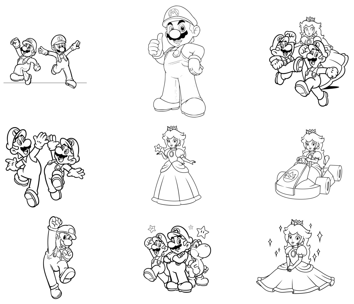 36 desenhos de Super Mario Bros — Para colorir e imprimir 36 desenhos de Super Mario Bros — Para colorir e imprimir