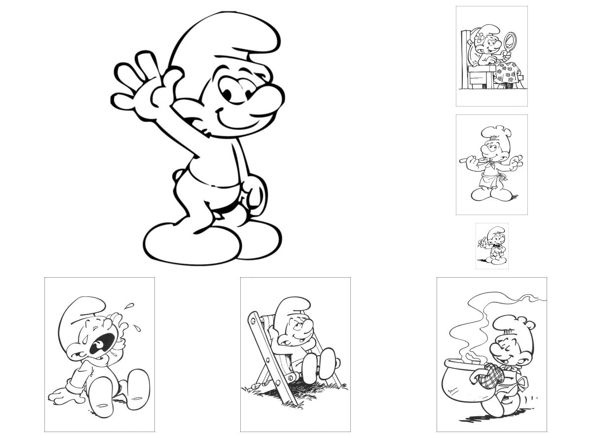 25 desenhos de Os Smurfs — Para colorir e imprimir 25 desenhos de Os Smurfs — Para colorir e imprimir