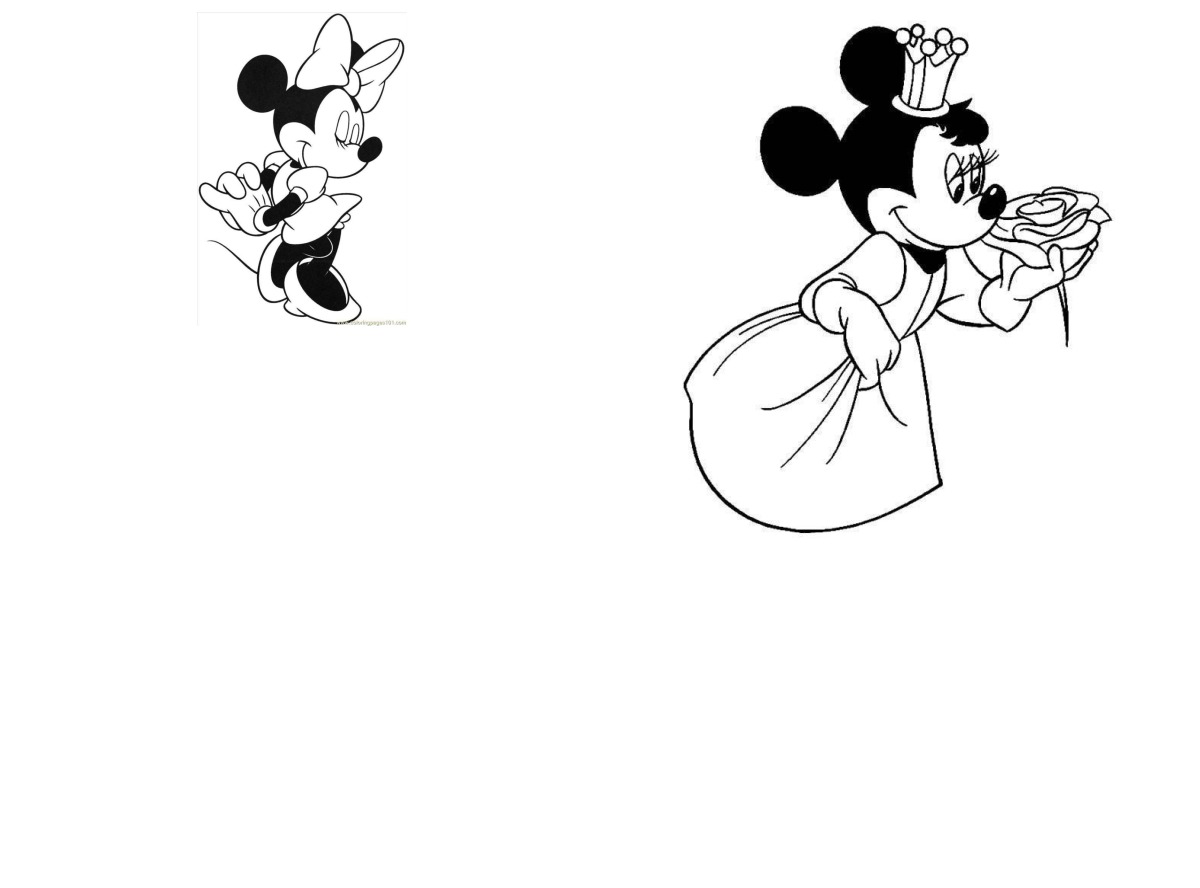 40 desenhos de Minnie Mouse — Para colorir e imprimir