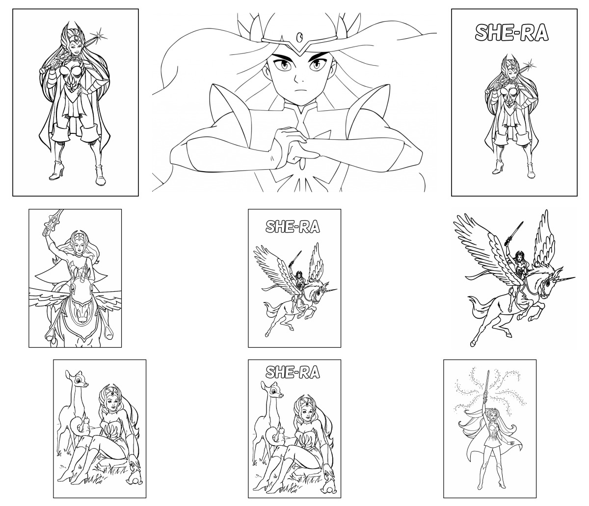 20 desenhos de She-Ra: A Princesa do Poder — Para colorir e imprimir 20 desenhos de She-Ra: A Princesa do Poder — Para colorir e imprimir