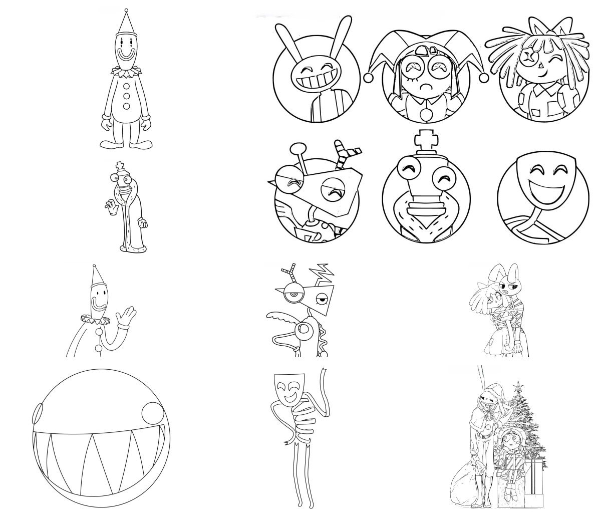 40 desenhos de O Incrível Circo Digital — Para colorir e imprimir 40 desenhos de O Incrível Circo Digital — Para colorir e imprimir