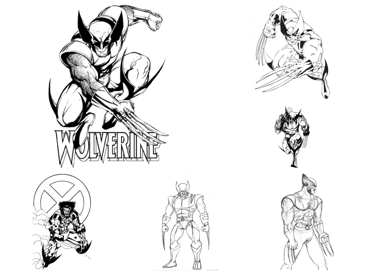 18 desenhos de Wolverine (Logan) — Para colorir e imprimir 18 desenhos de Wolverine (Logan) — Para colorir e imprimir