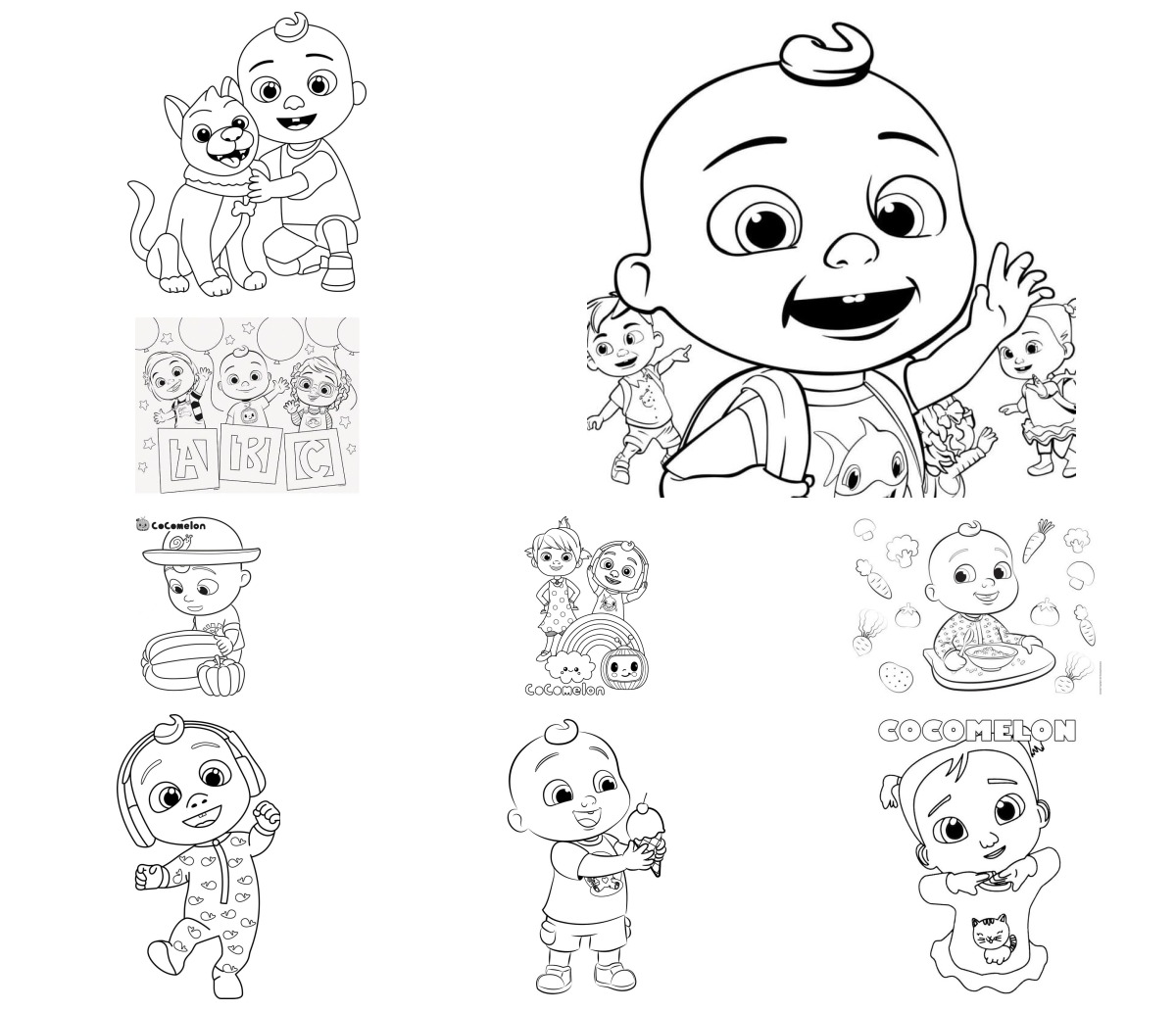 40 desenhos de CoComelon — Para colorir e imprimir 40 desenhos de CoComelon — Para colorir e imprimir
